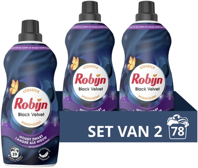 Robijn Black Velvet Vloeibaar wasmiddel zwarte was - 78 wasbeurten