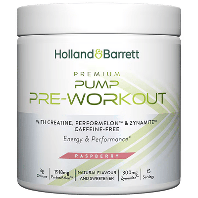 Holland & Barrett Premium Pump Pre-Workout Raspberry - 15 scoops