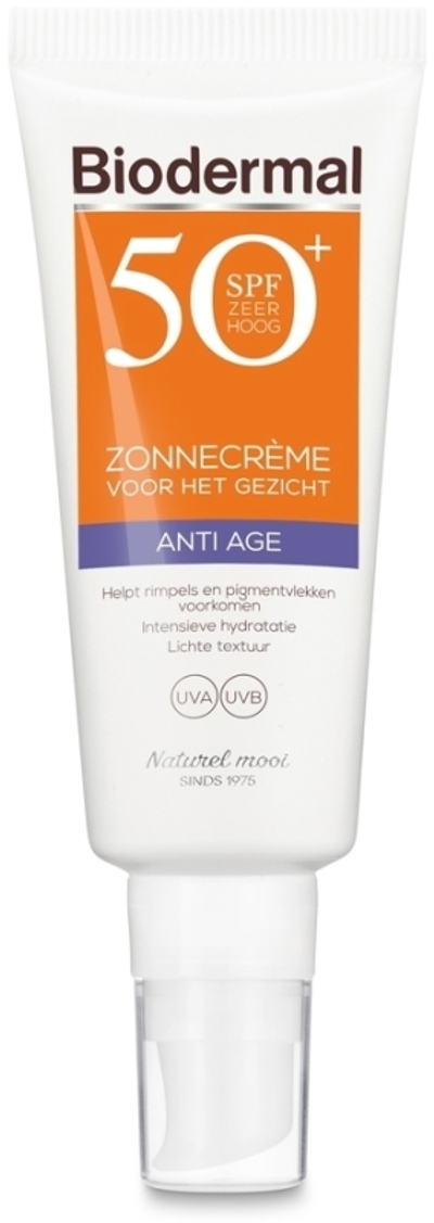 Biodermal Zonnebrand Crème Gezicht Anti Age SPF50+ 40 ML