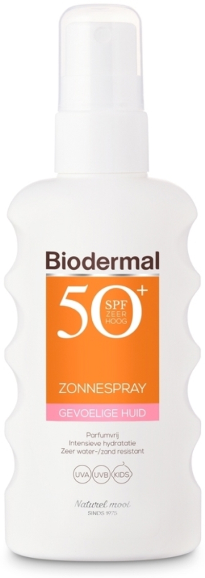 Biodermal Zonnebrand Spray Gevoelige Huid SPF50+ 175 ML
