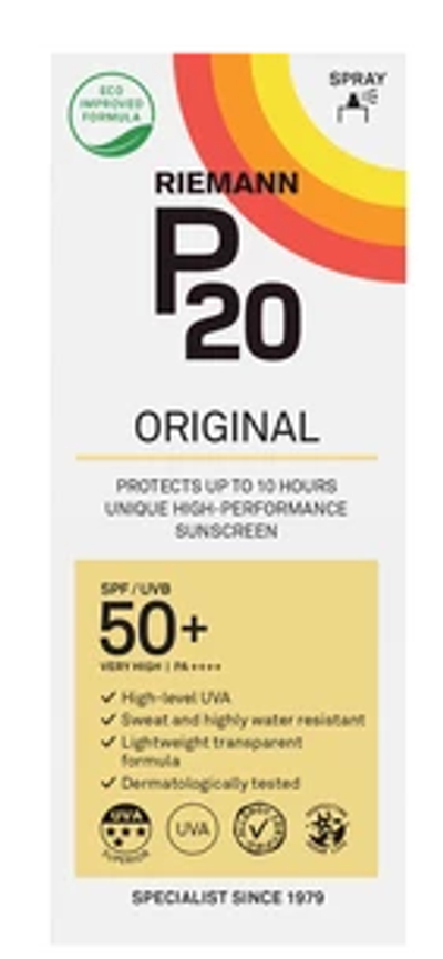 P20 Zonnebrand Original Spray SPF50+ 175 ML