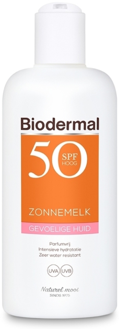 Biodermal Zonnebrand Melk Gevoelige Huid SPF50+ 200 ML