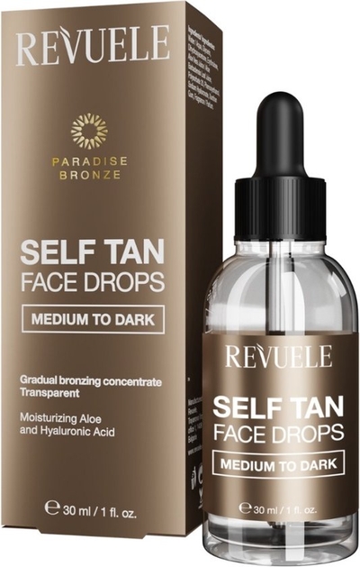 Revuele - Self Tan Face Drops Medium To Dark - 30ml