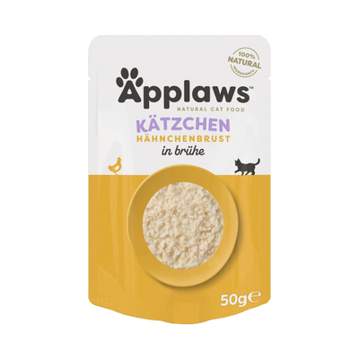 12x50g Kipfilet Applaws Natural Kitten in bouillon natvoer voor katten - natvoer katten