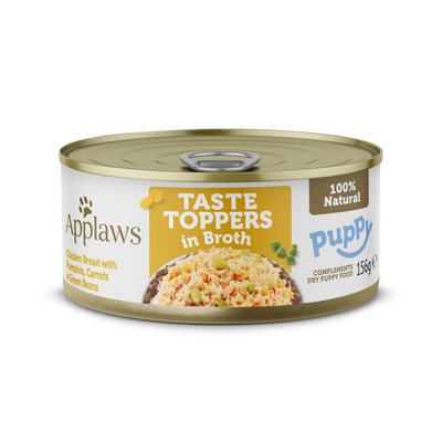 6x156g Applaws Puppy Taste Toppers naturel kipfilet met groenten nat hondenvoer - natvoer honden