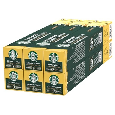 STARBUCKS by Nespresso, Blonde Roast, Creamy Vanilla Flavoured Koffiecapsules 6 x 10 (60 Capsules)