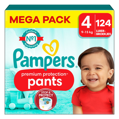 Pampers Premium Protection Pants  luierbroekjes maat 4 - 124 stuks