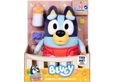 BLUEY - Verzorg & Knuffel je pluchen Baby Bluey - Knuffel met geluid
