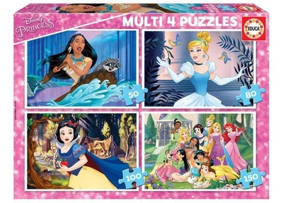 Educa Disney Princess 4-in-1 puzzel 50-80-100-150 stukjes