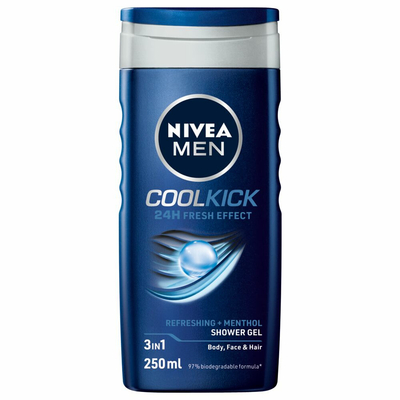 3x Nivea Men Douchegel Cool Kick 250 ml