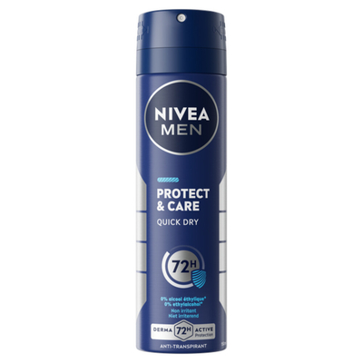 3x Nivea Men Deodorant Spray Protect&Care 150 ml