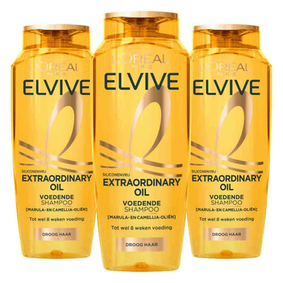 3x L'Oréal Elvive Extraordinary Oil Shampoo 250 ml