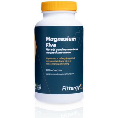 Gratis Verzending: 2x Fittergy Supplements Magnesium Five 120 tabletten