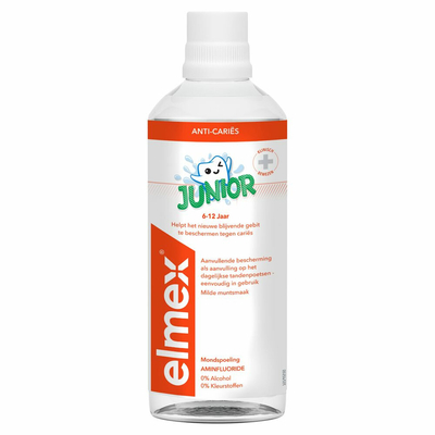 3x Elmex Mondspoeling Junior (5-12 Jaar) 400 ml