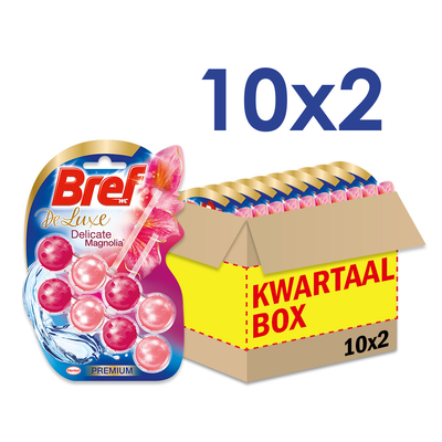 Bref - Deluxe Magnolia - Toiletblok - Elegantie en Frisheid - Langdurige Geur  - 10x 2 stuks