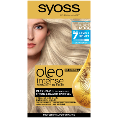 3x Syoss Oleo Intense 12-00 Zilverblond Haarverf
