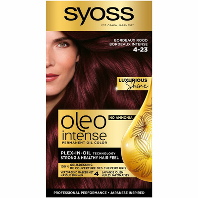 2x Syoss Oleo Intense Haarverf 4-23 Bordeaux Rood