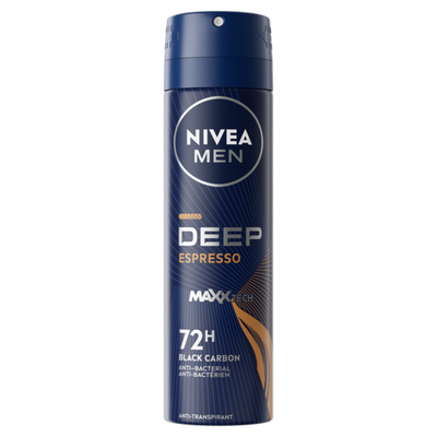 3x Nivea Men Deep Espresso Anti Transpirant Spray 150 ml