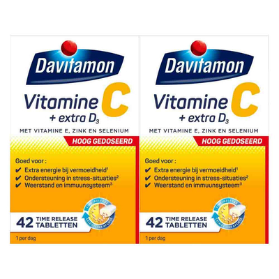 Gratis Verzending: 2x Davitamon Vitamine C Hoog Gedoseerd + Extra D3 42 tabletten
