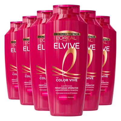 6x L'Oréal Elvive Color Vive Shampoo 400 ml
