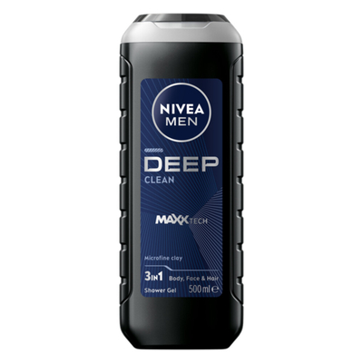 3x Nivea Men Douchegel Deep Clean 500 ml