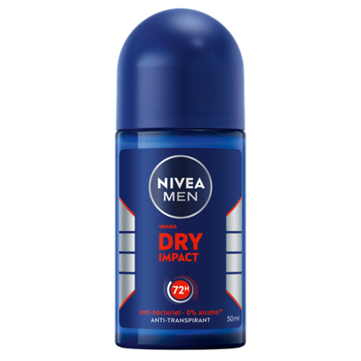 3x Nivea Men Deodorant Roller Dry Impact 50 ml