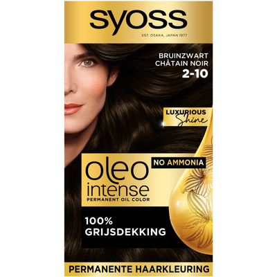 2x Syoss Oleo Intense Haarverf 2-10 Bruinzwart