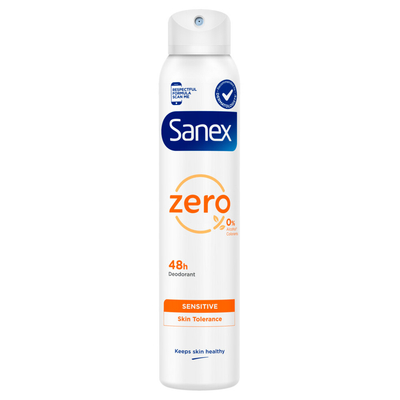 3x Sanex Deodorant Spray Zero% Sensitive Skin 200 ml