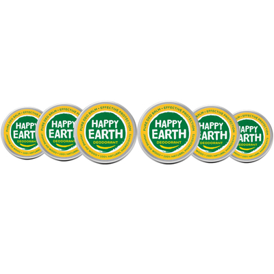 Happy Earth 100% Natuurlijke Deodorant Balm Jasmine Ho Wood - 6 x 45 ml