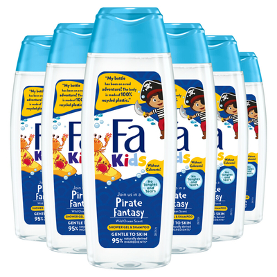 6x Fa Kids Douchegel&Shampoo Pirate 250 ml