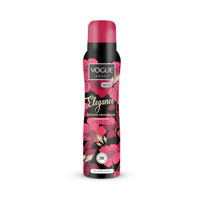 3x Vogue Elegance Parfum Deodorant 150 ml