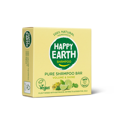 3x Happy Earth 100% Natuurlijke Shampoo Bar Volume&Shine 70 ml