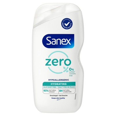 3x Sanex Douchegel Zero% Hydrating 400 ml
