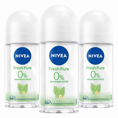 3x Nivea Deodorant Roller Pure&Natural Jasmine 50 ml