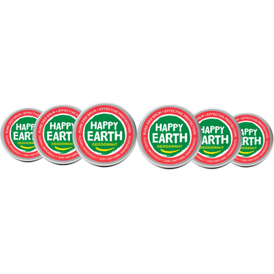 Happy Earth 100% Natuurlijke Deodorant Balm Floral Patchouli - 6 x 45 ml