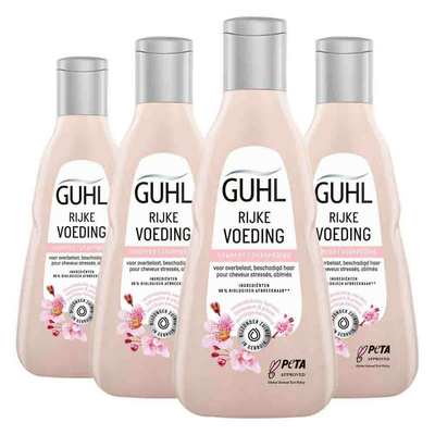 4x Guhl Rijke Voeding Shampoo 250 ml