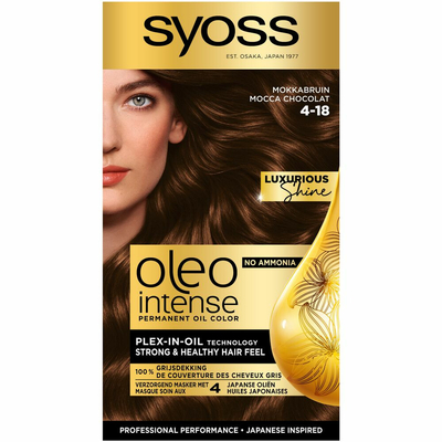 2x Syoss Oleo Intense Haarverf 4-18 Mokkabruin