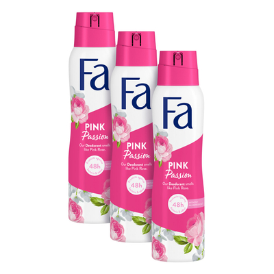 3x Fa Deodorant Spray Pink Passion 150 ml