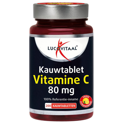 Lucovitaal Vitamine C 80mcg Kauwtablet Citroen 200 tabletten