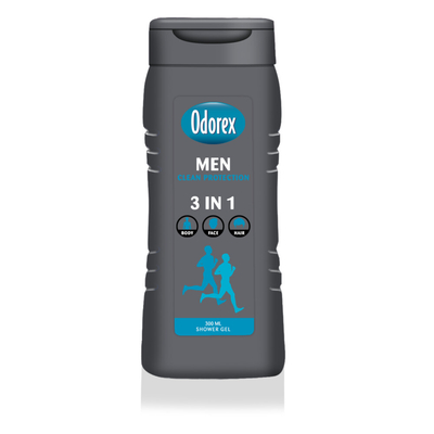 3x Odorex Douchegel For Men 3-in-1 Clean Protection 300 ml