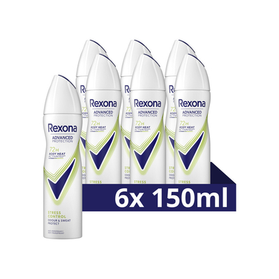 Rexona Advanced Protection Anti-Transpirant Spray - Stress Control - met Body Heat Activated Technologie - 6 x 150 ml