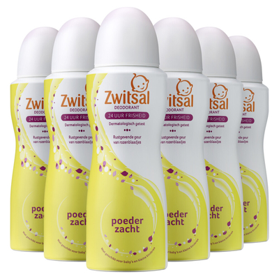 Zwitsal deodorant Poederzacht - 6 x 100 ml