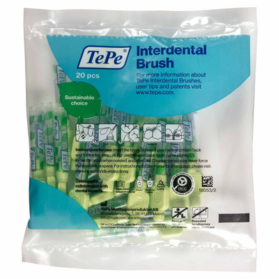 TePe Interdentale Ragers Extra Soft 0,8 mm Maat 5 Groen 20 stuks