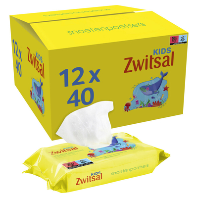 Zwitsal Snoetenpoetsers billendoekjes - 480 stuks