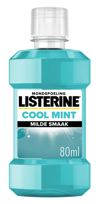 Listerine Cool Mint Milde Smaak Mondspoeling Mini 80 ml