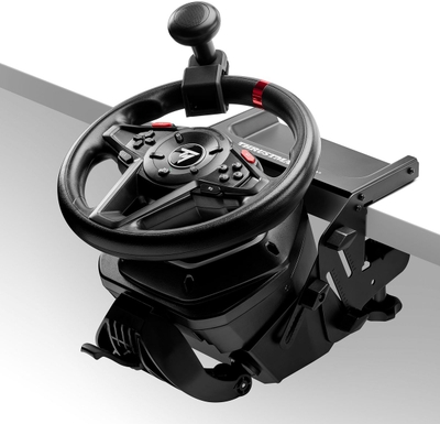 Thrustmaster T128-P SimTask Pack - voor PS5 PS4 en PC - Bundel T128 met pedaalset en racestuurbevestiging