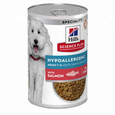 Hill's Adult Hypoallergenic nat hondenvoer met zalm 2 trays (24 x 363 g) - natvoer honden - hondenbrokken - natvoer honden