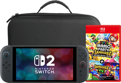 Nintendo Switch 2 + Super Mario Party Jamboree + BlueBuilt Travelcase