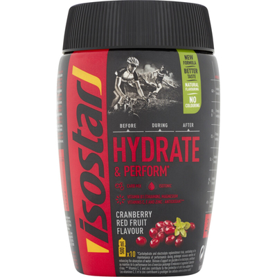 Isostar Hydrate & perform cranberry red fruit Pre-workout - 10 scoops