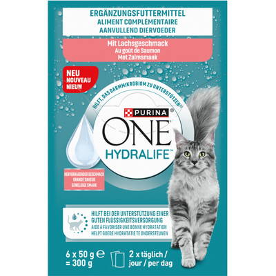 Purina ONE Hydralife met zalmsmaak Nat kattenvoer 6 x 50 g - natvoer katten
